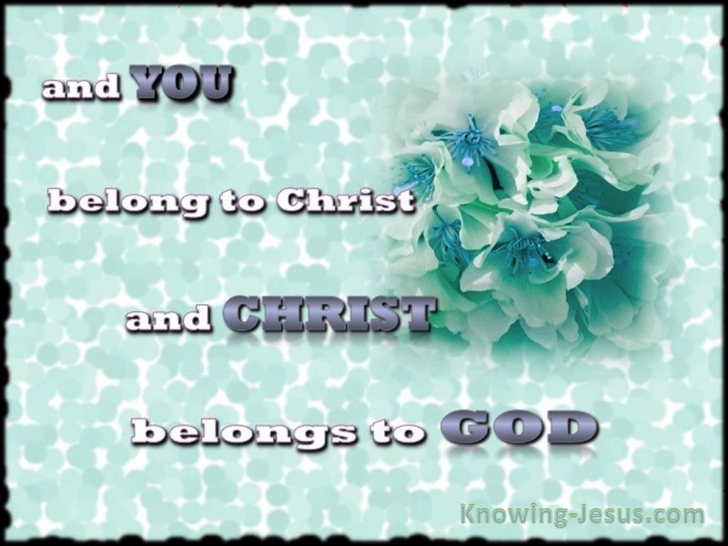 1 Corinthians 3:23 You Belong To Christ (aqua)